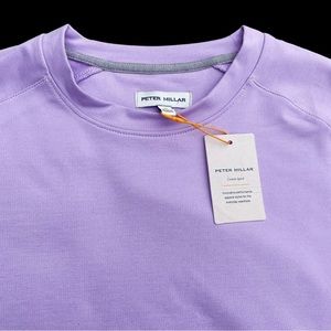 Peter Millar Crown Sport Cradle Performance Pullover Crewneck Purple MEDIUM $135